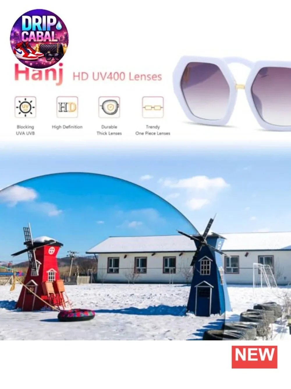 Oversized Vintage Hexagonal Sunglasses Women UV400 Polycarbonate Retro Shades